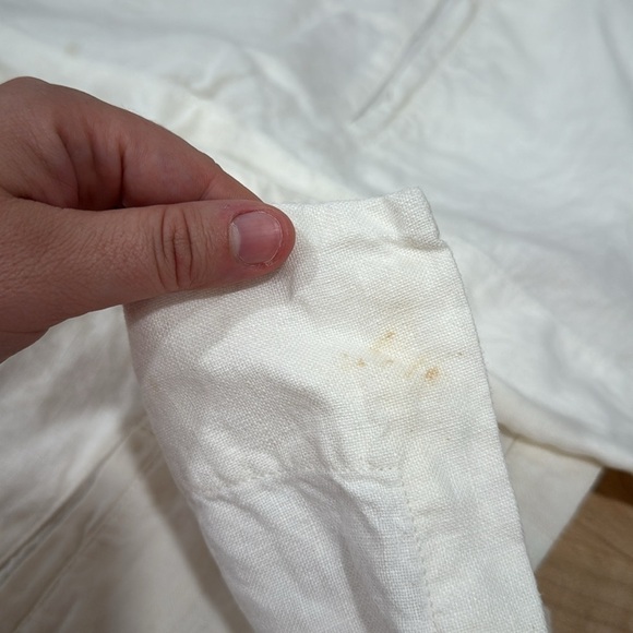 Eileen Fisher Mandarin Collar Linen Blazer Jacket Button Front White 1X - Picture 9 of 12